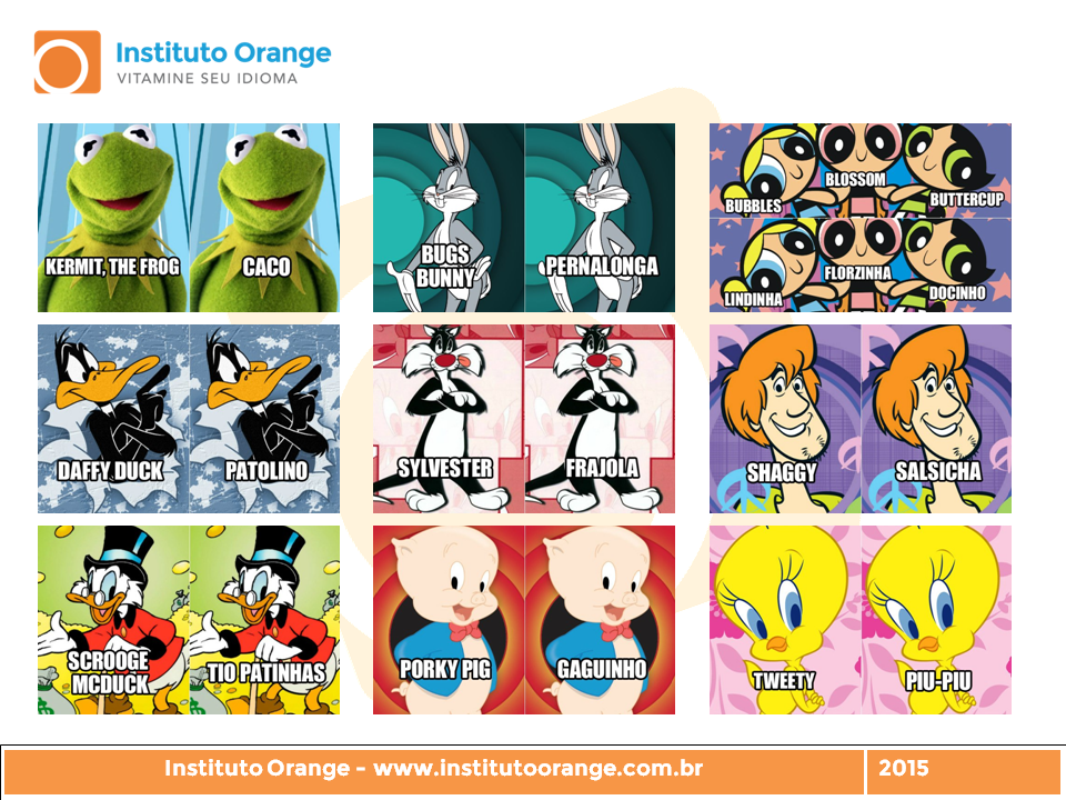 Nomes De Personagens De Desenho Instituto Orange